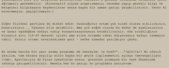 Q10 programından bir ekran görüntüsü